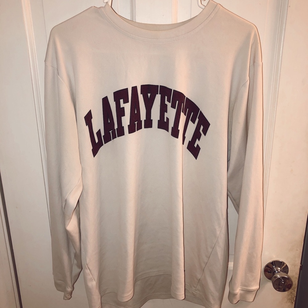 Lafayette College long sleeve workout top